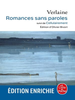 cover image of Romances sans paroles suivi de Cellulairement